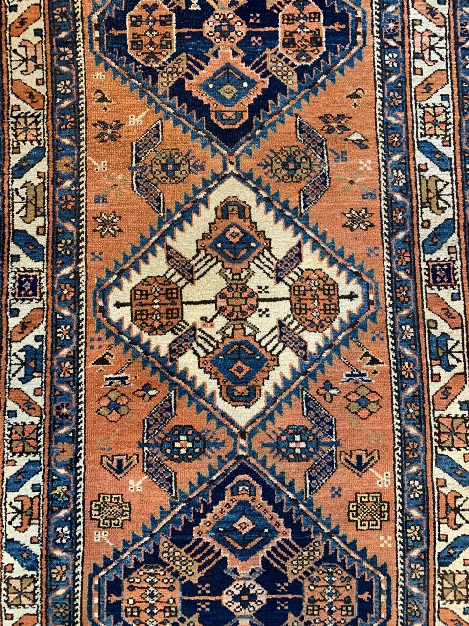 Antique handmade Heriz Karaja rug