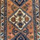 Antique handmade Heriz Karaja rug
