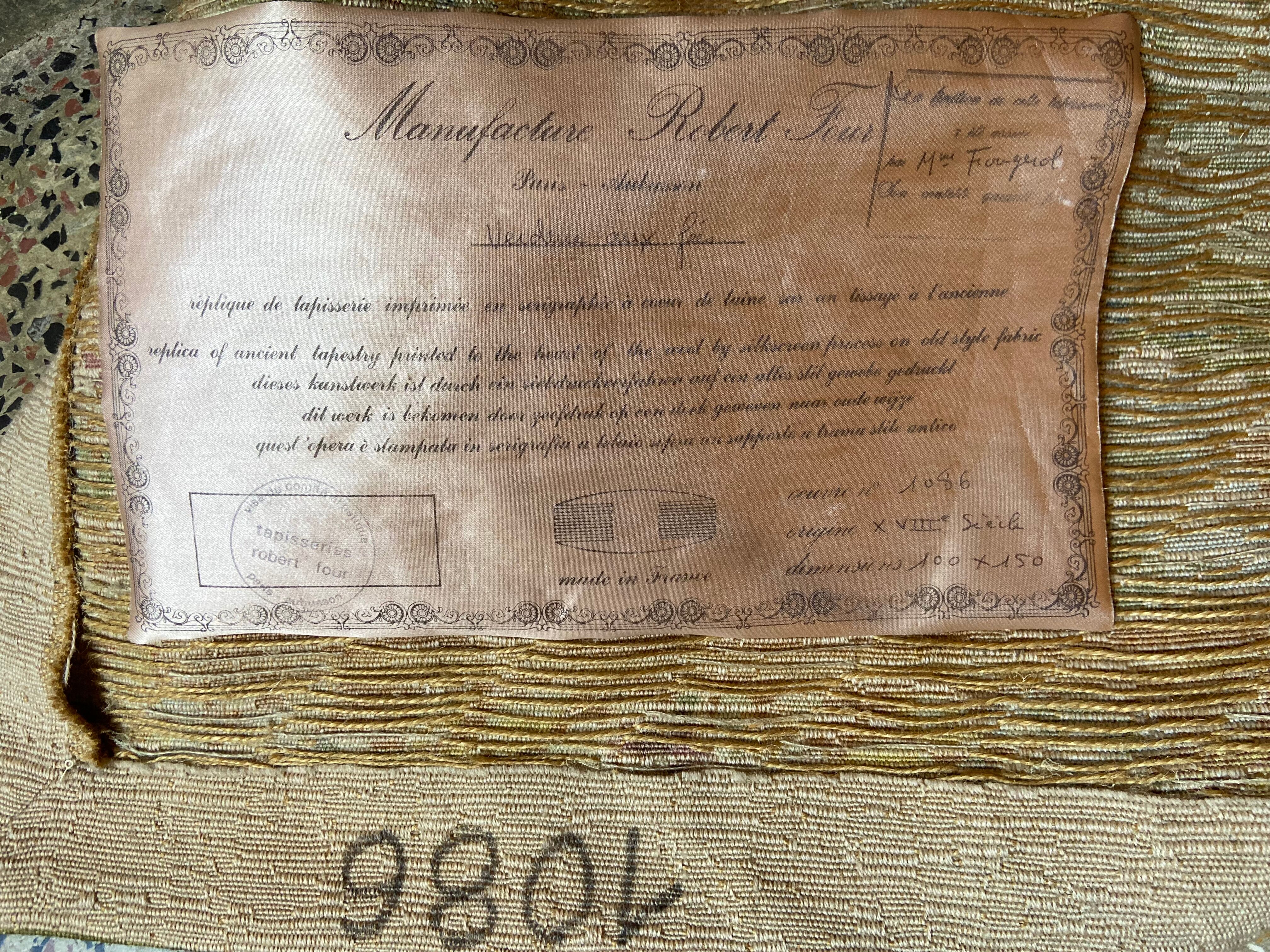 Numbered Aubusson tapestry