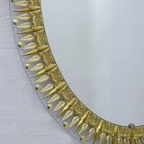 Cristal Art Mid-Century Modern Italian Ground and Gilded Mirror, 1960s