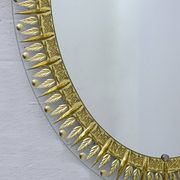 Cristal Art Mid-Century Modern Italian Ground and Gilded Mirror, 1960s