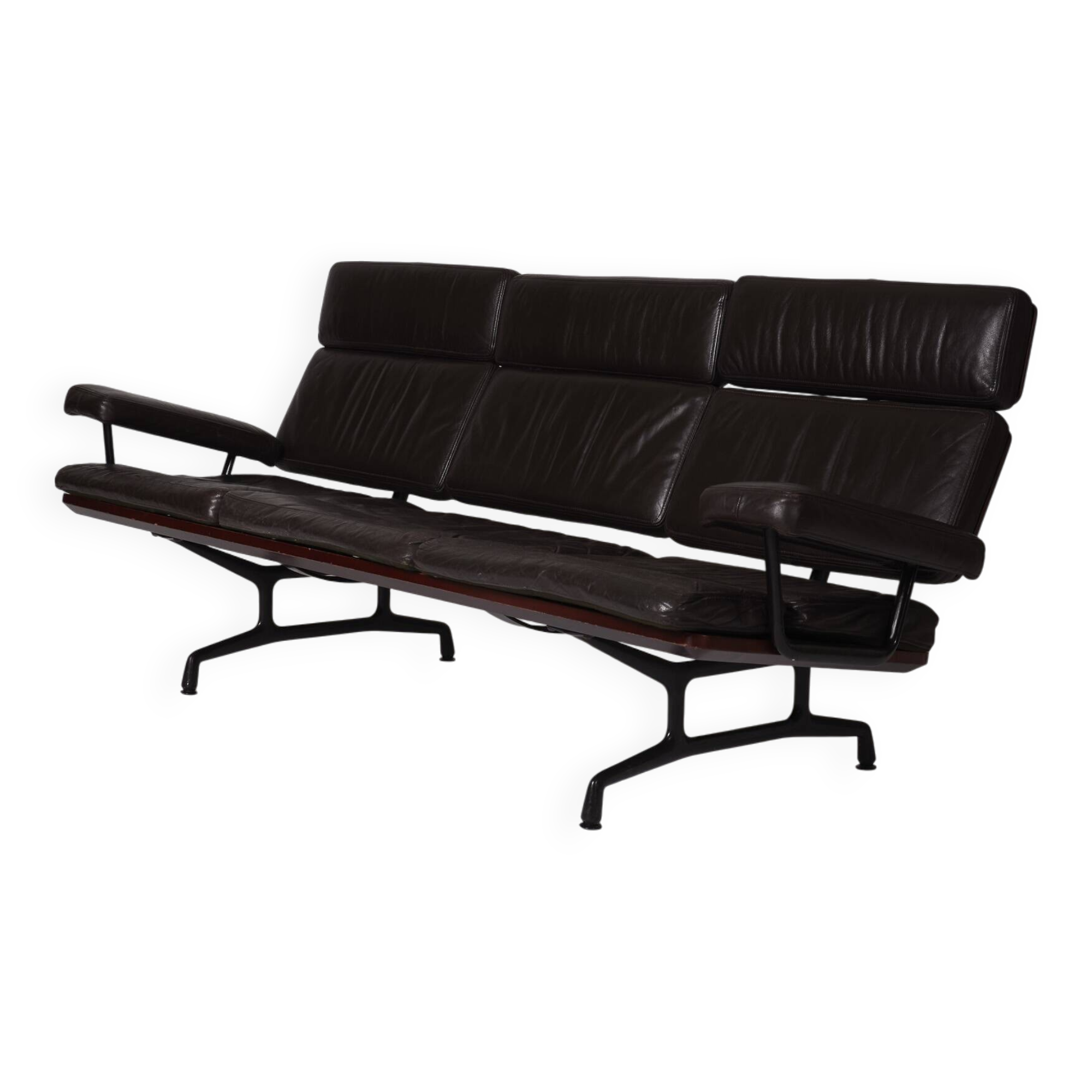 Charles and Ray Eames leather sofa, 1980s