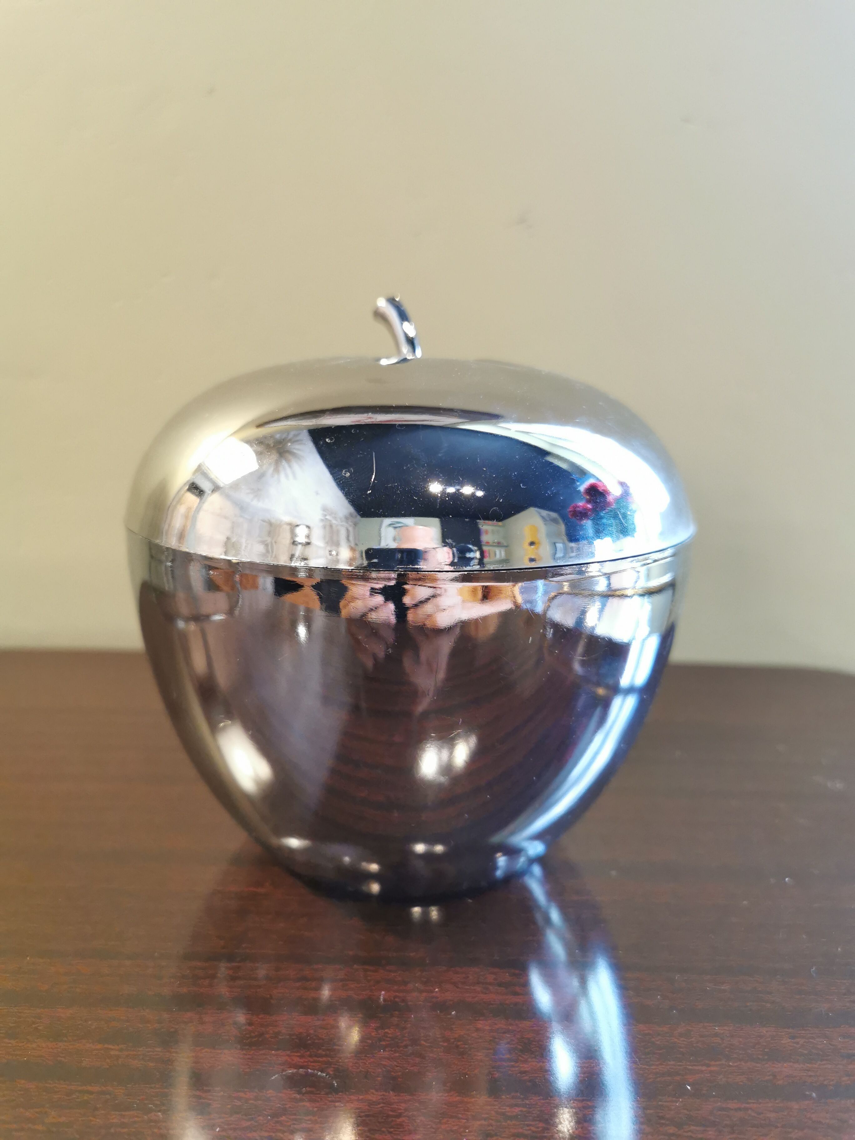Vintage chrome apple ice bucket