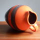 German ceramic orange vase from the 60s