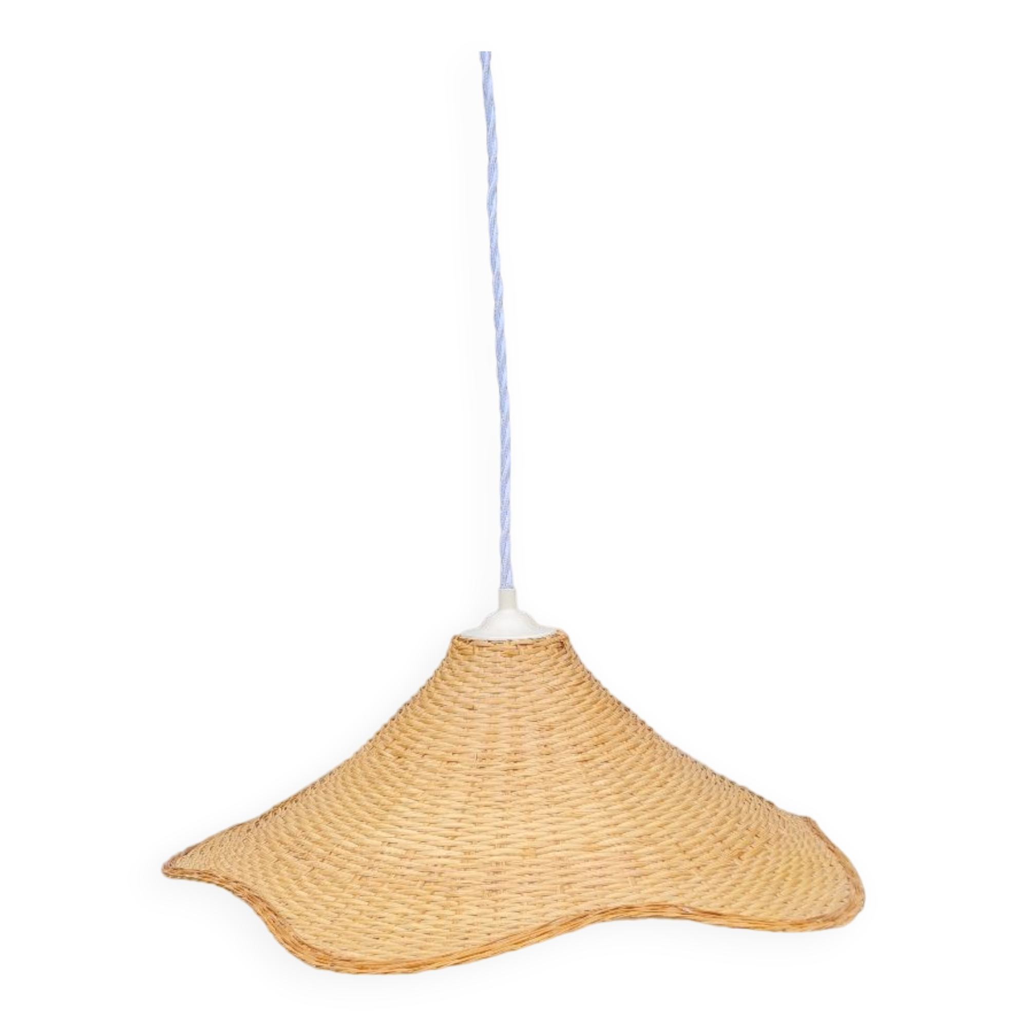 Vintage wicker flower pendant