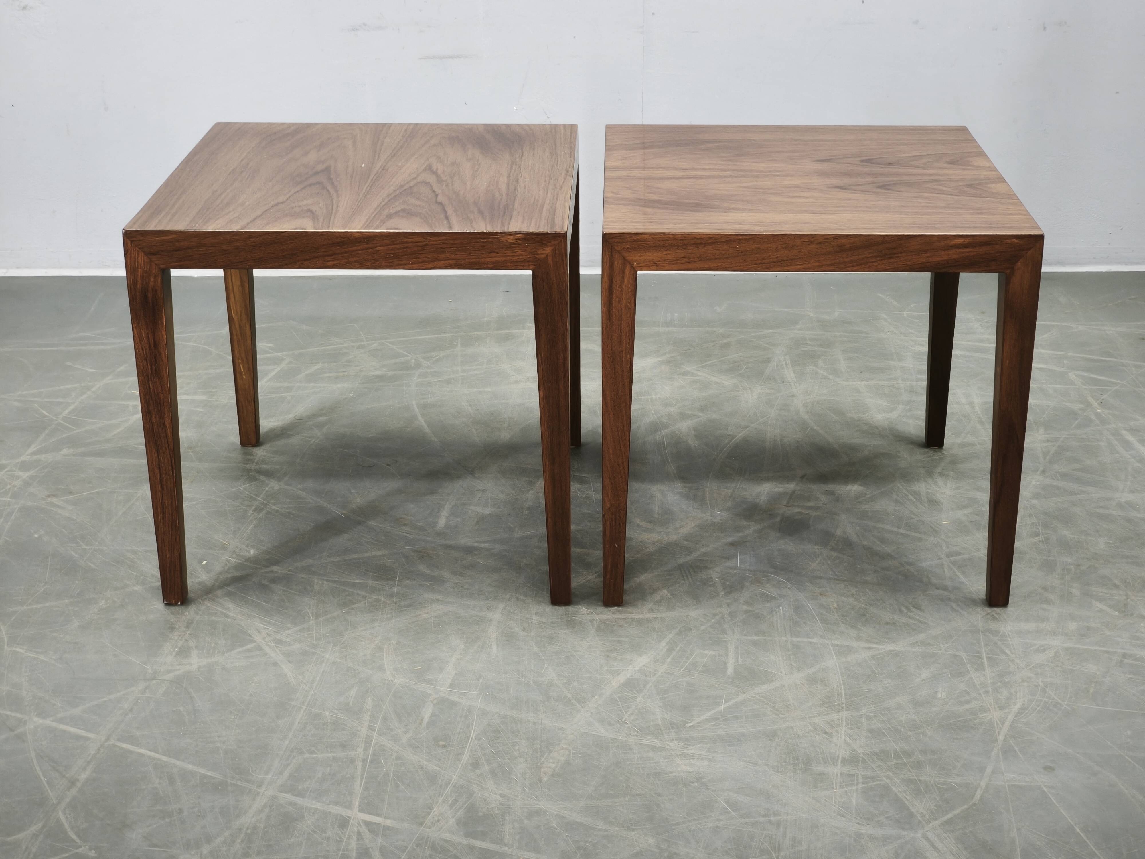 Pair of Severin Hansen Side Tables for Haslev Møbelfabrik, 1960s