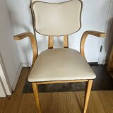 Suite de 4 Fauteuils Vintage « papillon » Pieds Compas