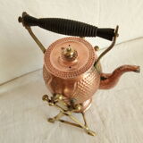 Ancient copper and brass travel teapot 20th