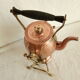 Ancient copper and brass travel teapot 20th