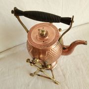 Ancient copper and brass travel teapot 20th