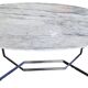 Very beautiful marble table with aluminum legs signed Venture