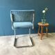 Series of 4 velvet & chrome chairs from the 90