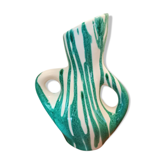 Vase émaillé 2 anses vintage
