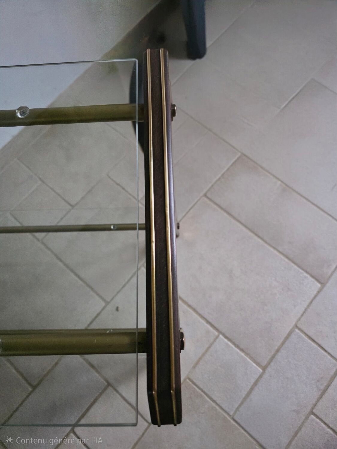 Mahogany and glass side table