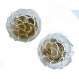 Pair of Brutalist Glass Sconces