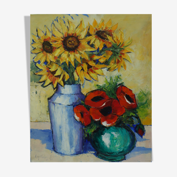 "Sunflowers" oil painting on canvas