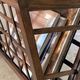 Vintage woven oak magazine rack