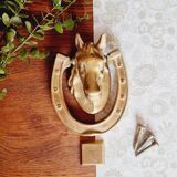 Solid brass horse door knocker