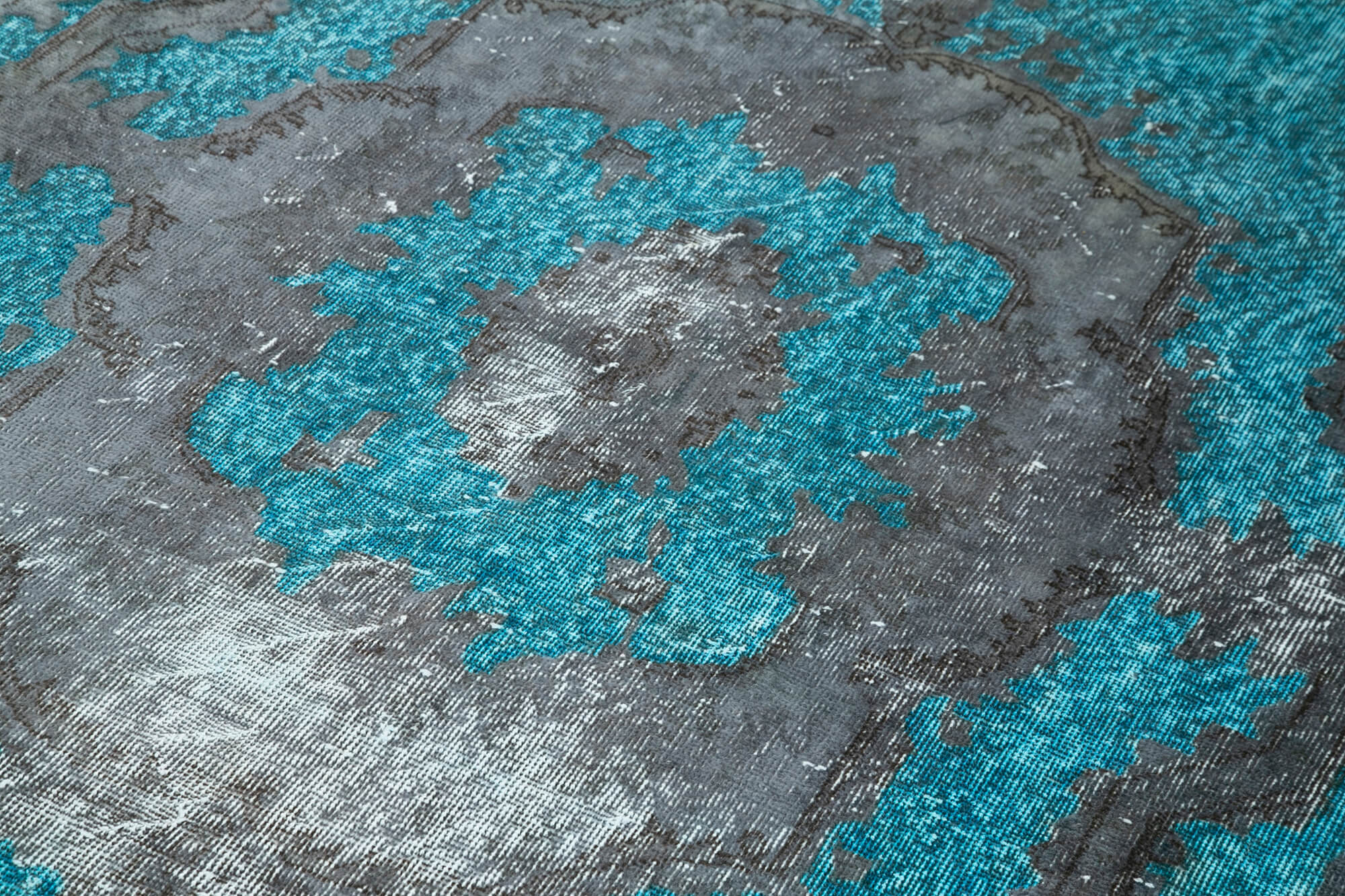 Hand-knotted unique anatolian 1980s 156 cm x 285 cm grey carpet