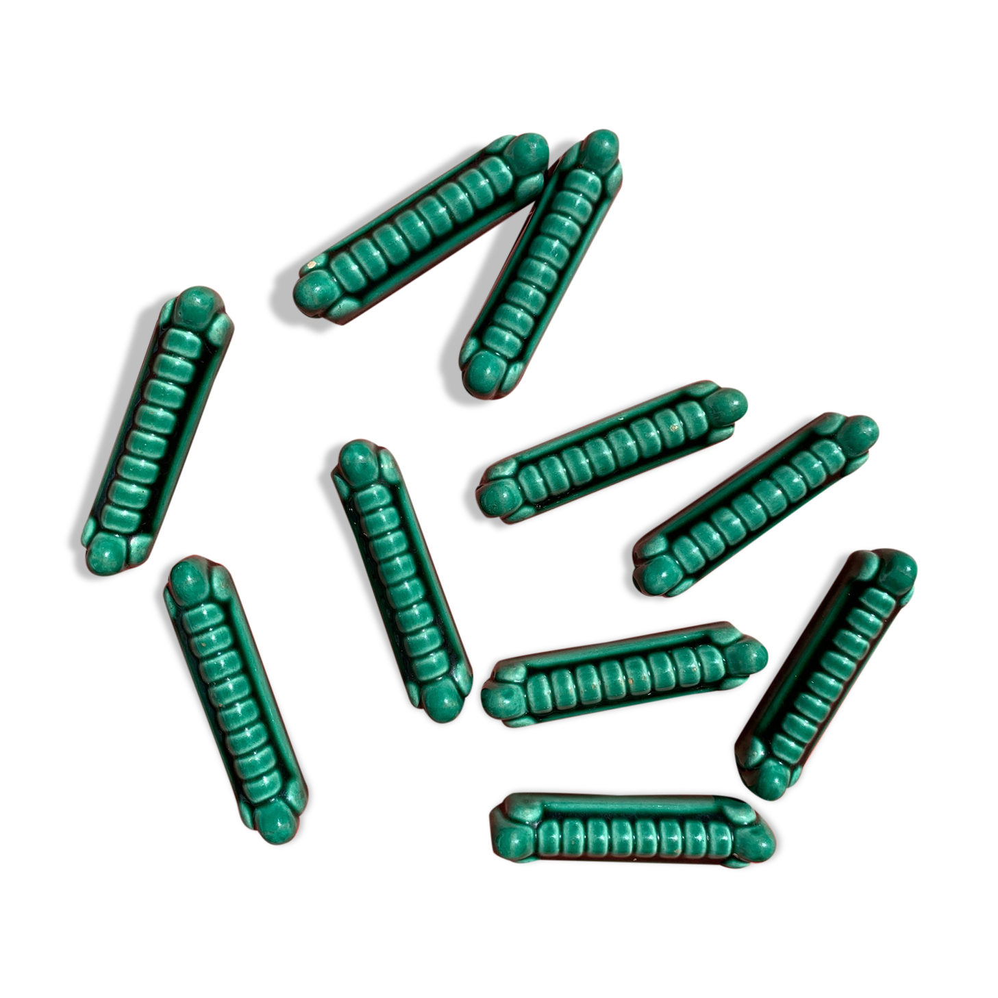 Green ceramic knife holder