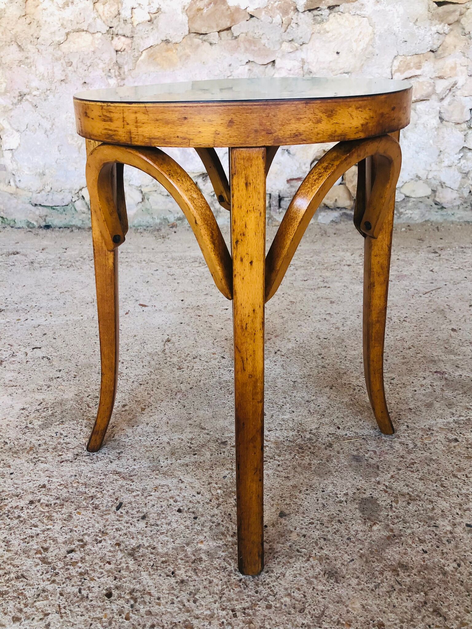 Vintage "Model 92" stool by Baumann, 1950's