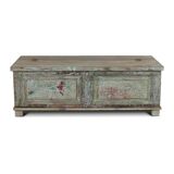 Old wooden box with storage space