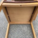 6 vintage wooden and velvet chairs