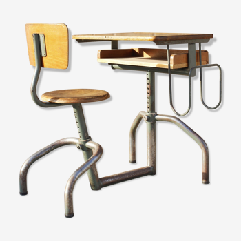 Evolutionary desk by Jacques Hitier for Mobilor, France 1950s