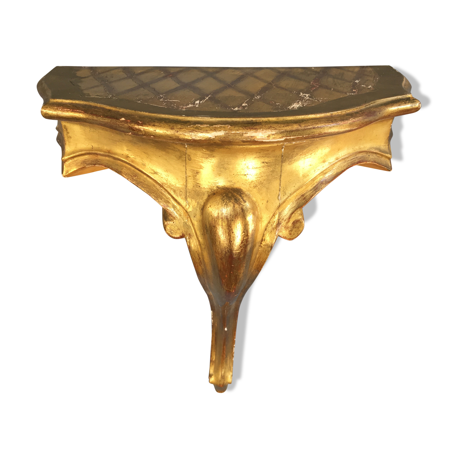 Wall console wood and stucco gilded fine XIX