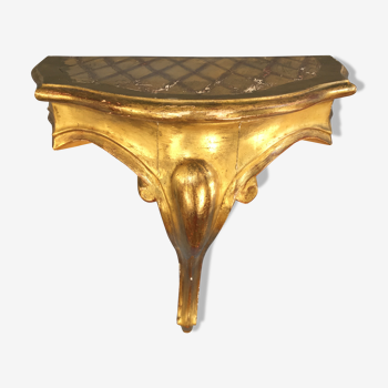 Wall console wood and stucco gilded fine XIX