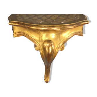 Wall console wood and stucco gilded fine XIX