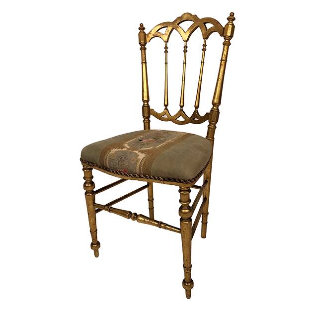 Napoleon III period gilded wood chair