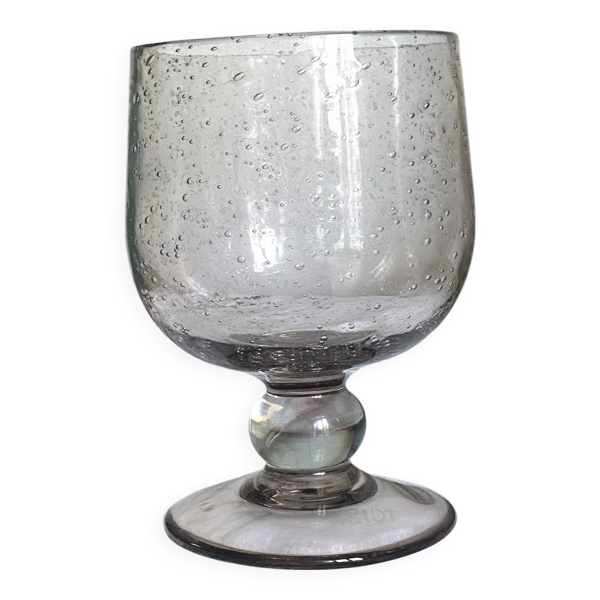 Coupe sur pied / vase / grand verre à cocktail signé biot - parfait état