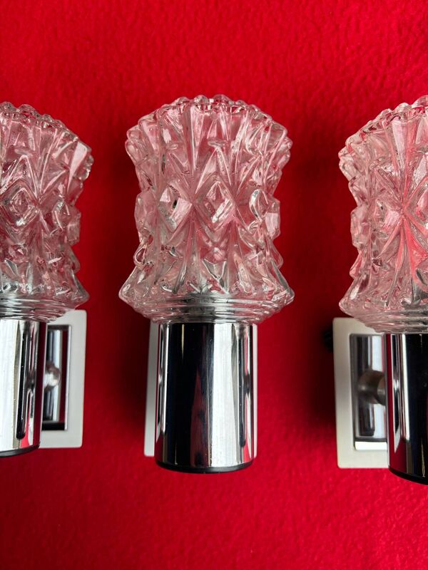 Lot de 5 appliques vintage 1970 targetti