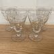 Set of 4 wine glasses on short stem