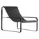 Classic Minimalist Contemporary Chaise Longue Smoke Black Metal and Black Leather