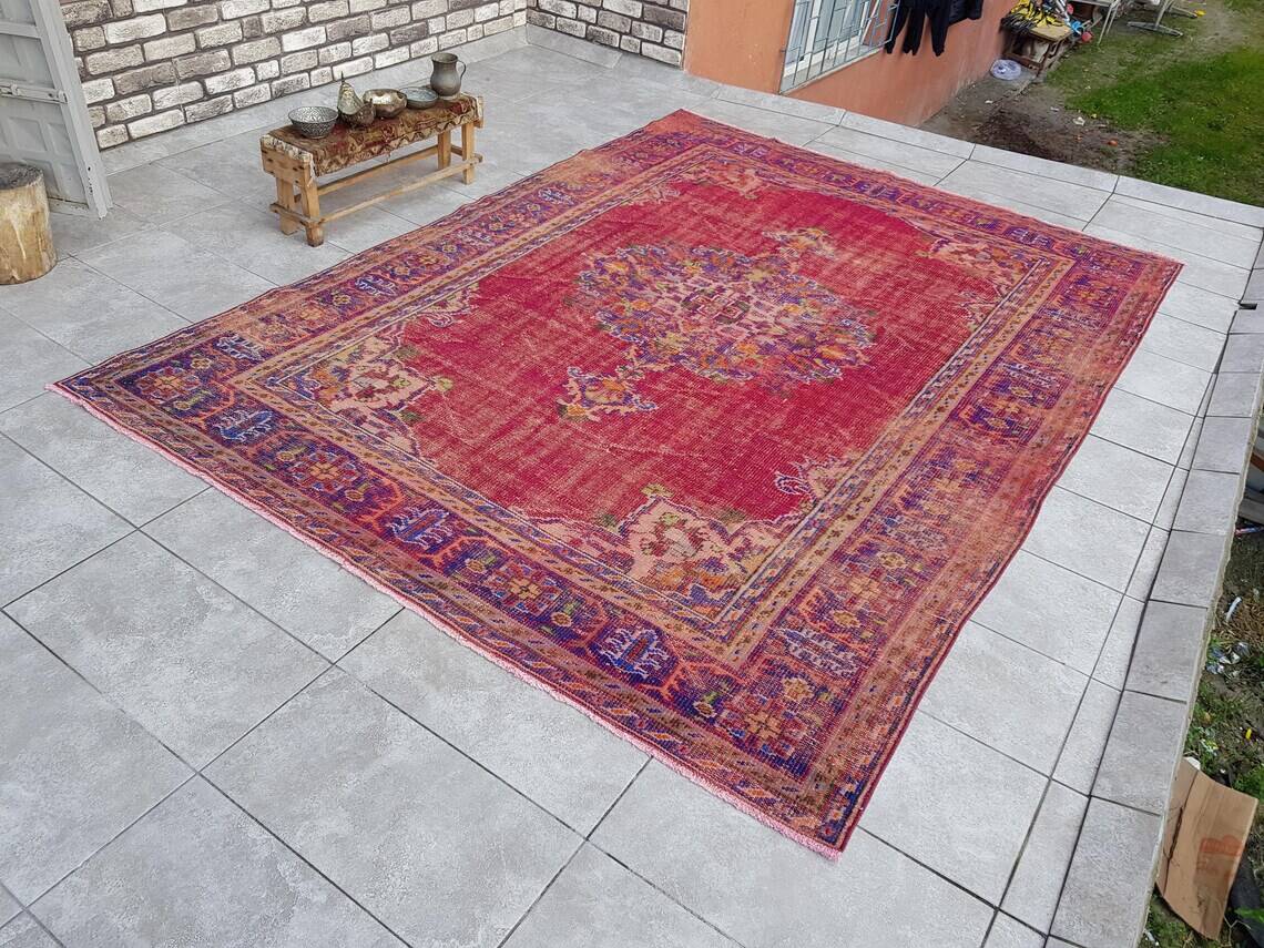 Tapis de sol en laine Oushak d'Anatolie, réf. 2275