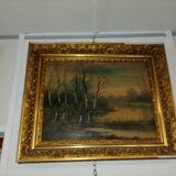 Tableau sous bois XIXème