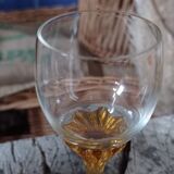 Ensemble ancien de six verres à liqueur et carafe