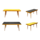 Coffee Table with Double-Sided Formica Top from Interier Praha, 1960s