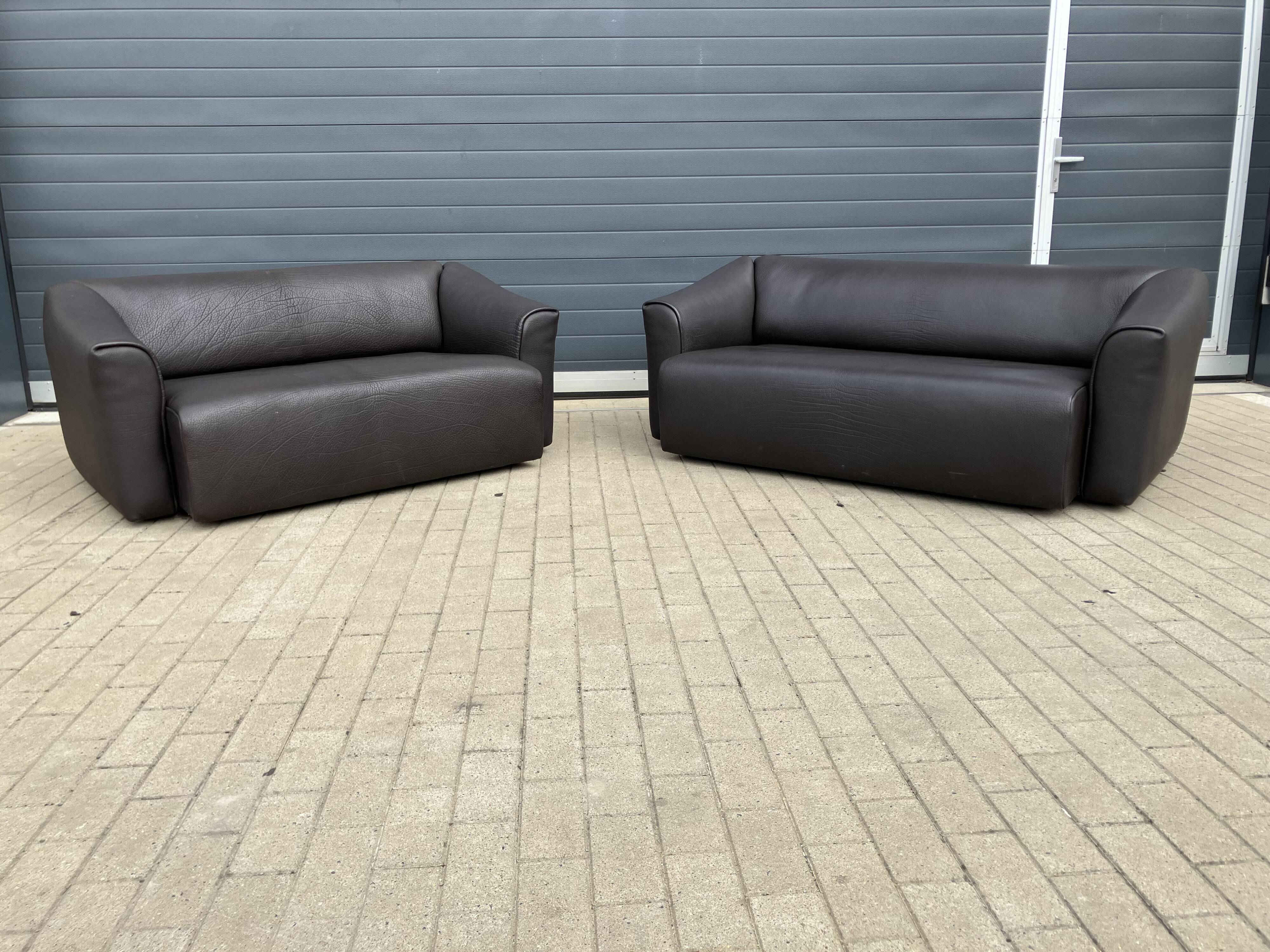 De Sede Ds47 3zit +2zit Buffel leather 5mm NECK color Cigarro