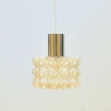 Large Mid-Century Amber Bubble Glass Ceiling Light by Helena Tynell, 1960s
