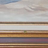 Painting on canvas and its frame