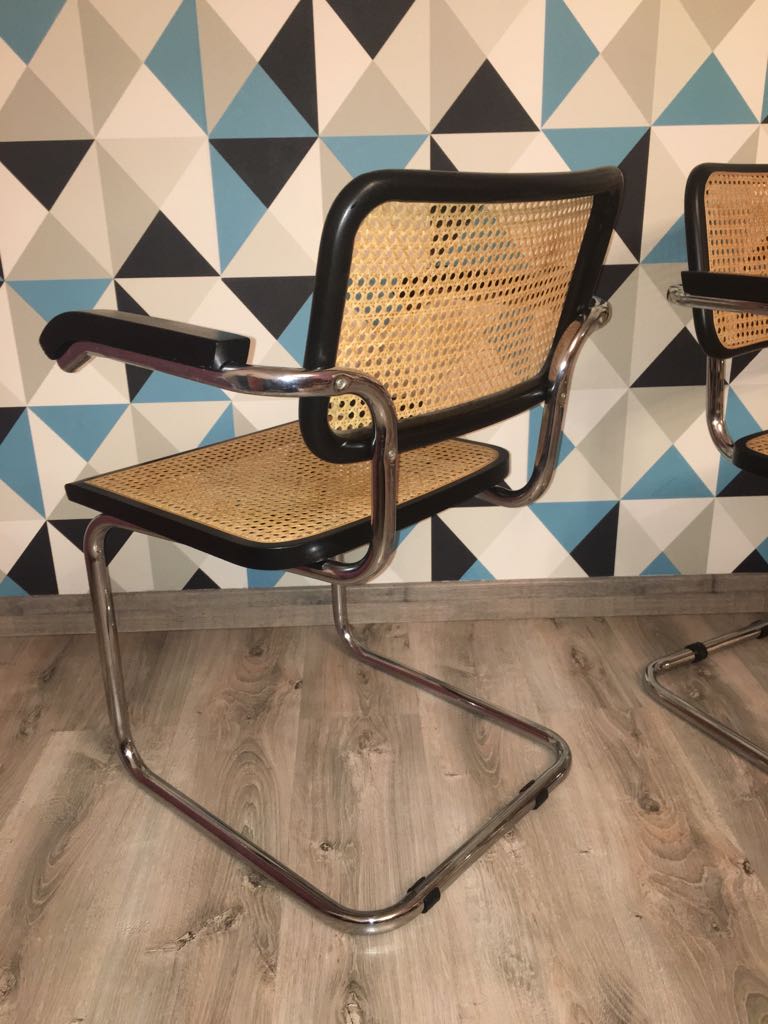 Set of 6 armchairs Marcel Breuer b64 vintage made in italy