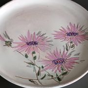 Ceramic plate with thistles by Marie-Madeleine Jolly 1950