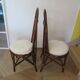 RARE - Set of 2 rattan and cane chairs - 1950 - Dirk Van Sliedrecht style