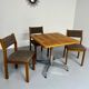 Belform small wooden and metal dining table from the 80s