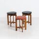 Very rare set of stools by Uno & Östen Kristiansson for Luxus Vittsjö