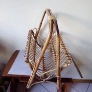 Porte revue rotin bambou vintage