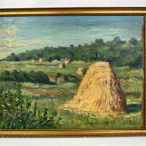 Oil painting “The Haystacks”